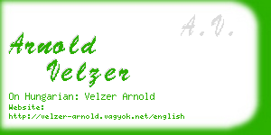 arnold velzer business card